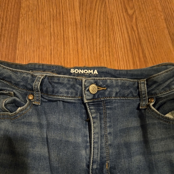 Sonoma Dark Blue Distressed Skinny Jeans - Picture 2 of 4